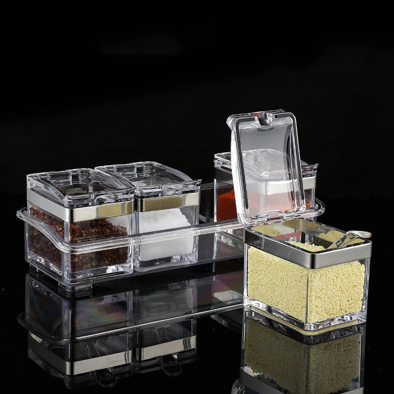 Four-Compartment Spice Box Set