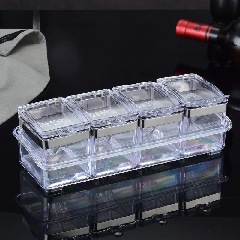 Four-Compartment Spice Box Set