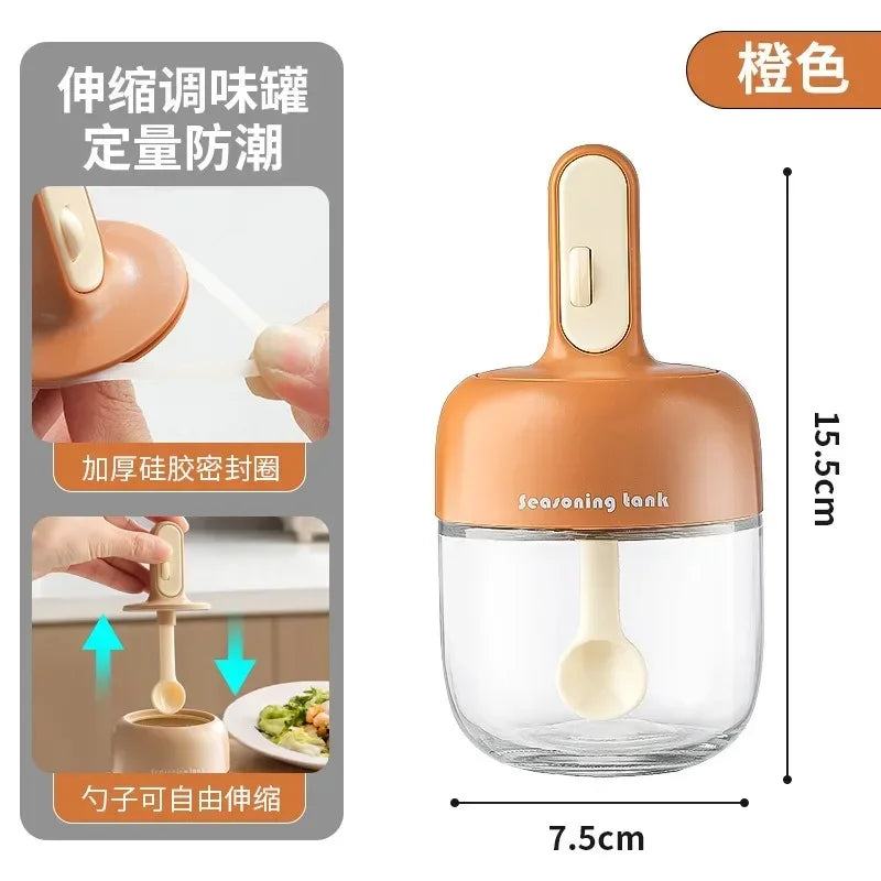 Sealed Seasoning Jar with Spoon Cover