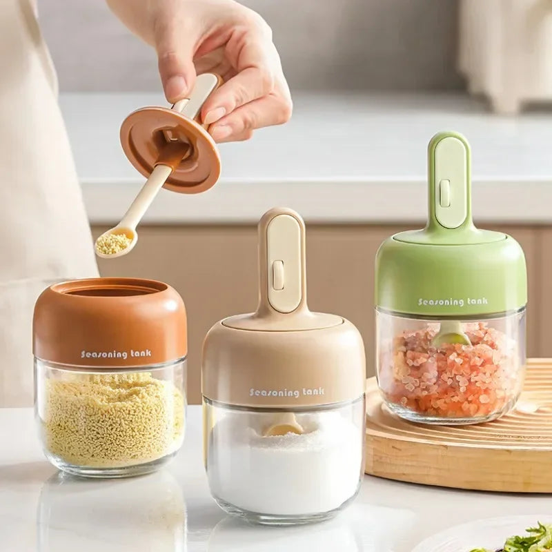 Sealed Seasoning Jar with Spoon Cover