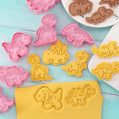 8-Piece Dinosaur Cookie Cutters Set