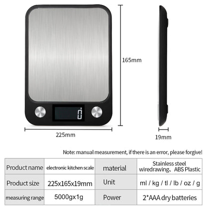 15Kg Kitchen Scale Digital Stainless Steel