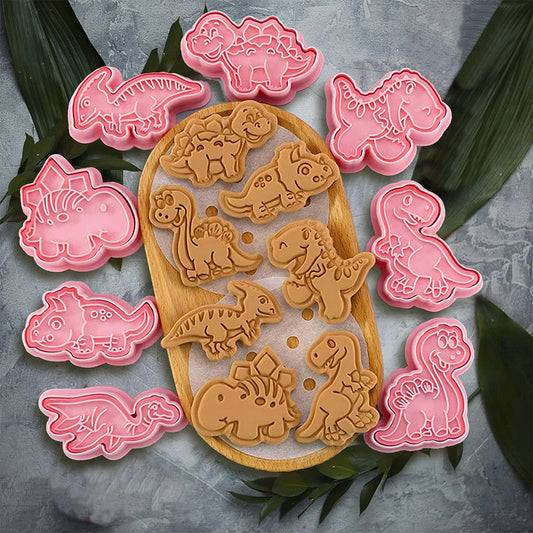 8-Piece Dinosaur Cookie Cutters Set